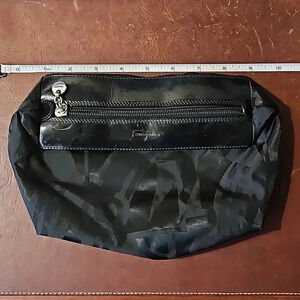 Ferragamo Patent Leather and Nylon Cosmetics Pouch